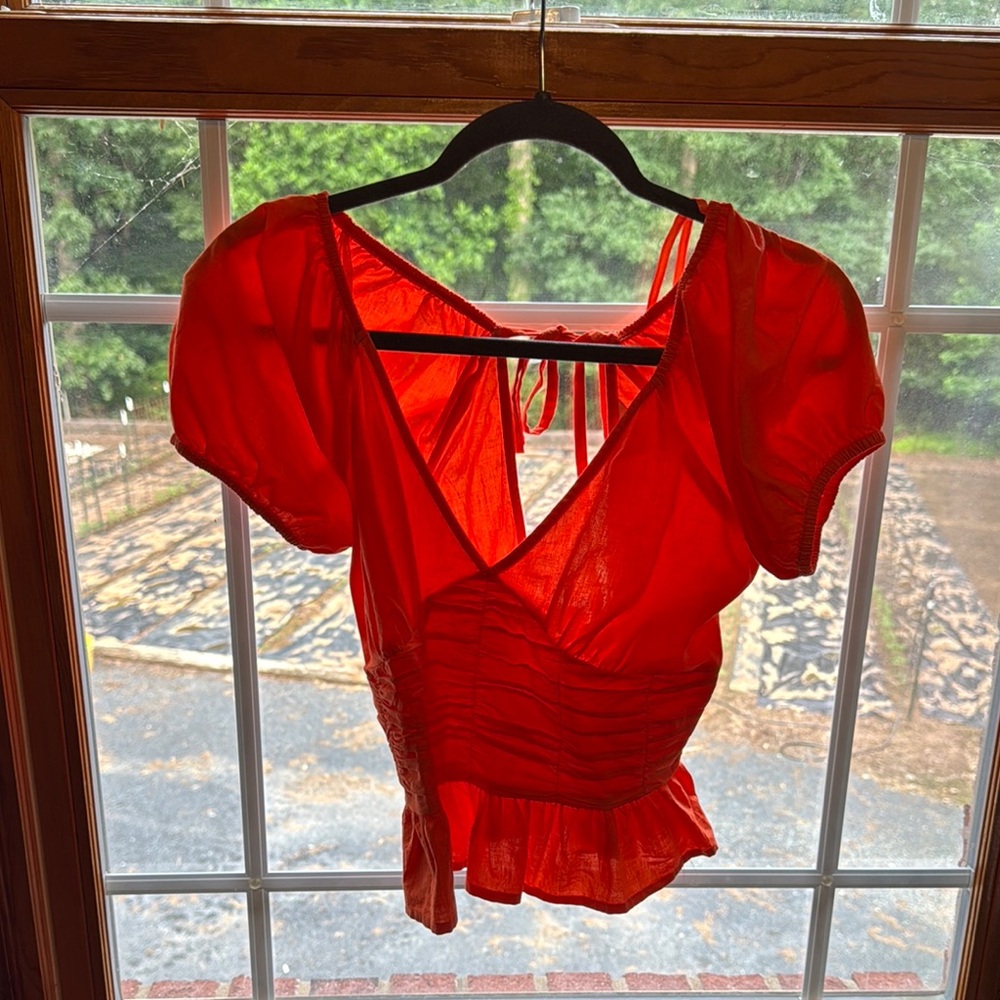 Elegant Red/Orange Women's Top